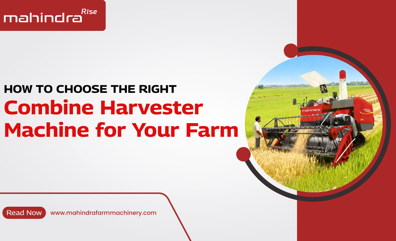 Right Combine Harvester Machine